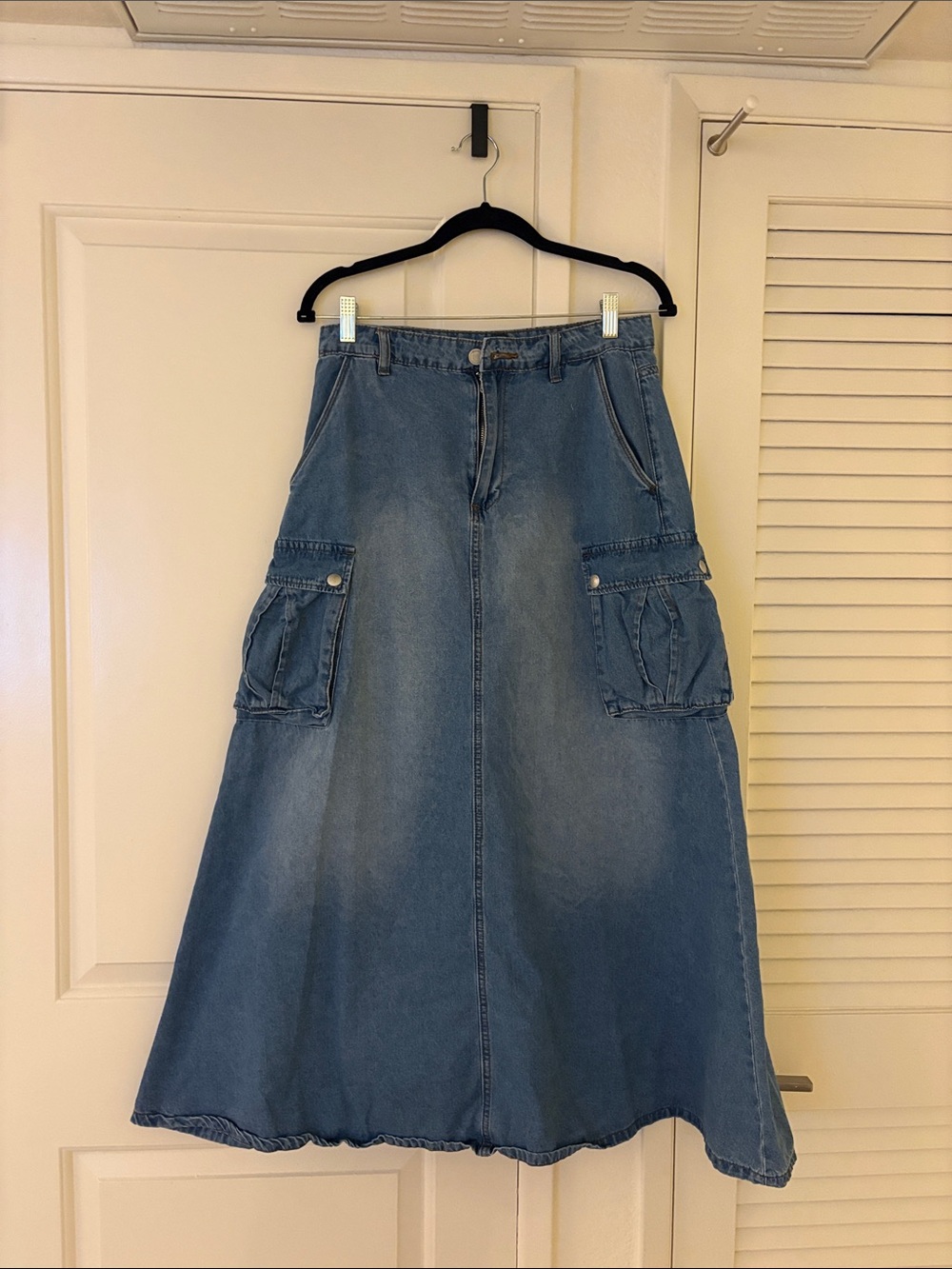 Blank NYC Denim A-Line Cargo Skirt- Size 27
